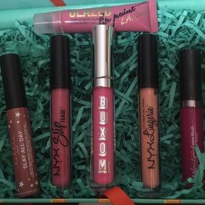 6 lip gloss NYX Buxom LA Girl PInks